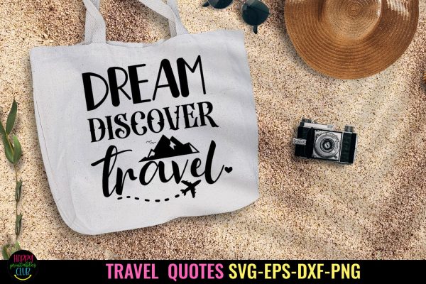 Dream Discover Travel SVG I Vacation SVG I Adventure SVG Sale