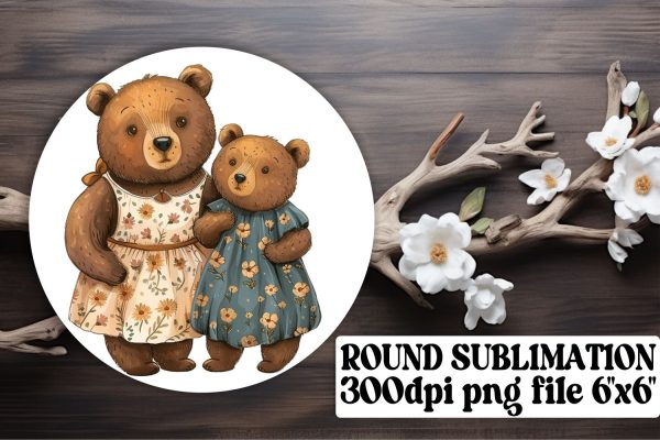 Adorable Mama Bear Car Coaster Design For Discount
