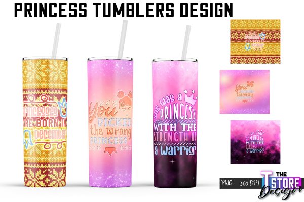 Princess Tumblers | Princess Tumbler Sublimation | PNG 20 Oz | Tumbler Wrap Online