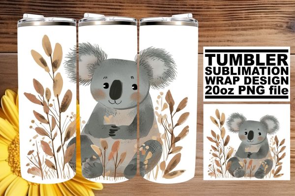 Whimsical Bohemian Animals Tumbler Wrap - 20oz Sublimation Supply