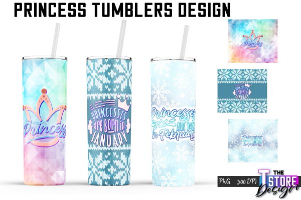 Princess Tumblers | Princess Tumbler Sublimation | PNG 20 Oz | Tumbler Wrap Fashion