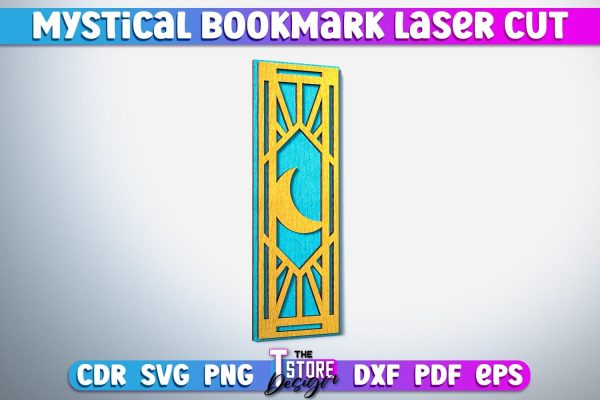 Mystical Bookmark Laser Cut | Mystical Symbol Laser Cut Design | CNC Files Supply