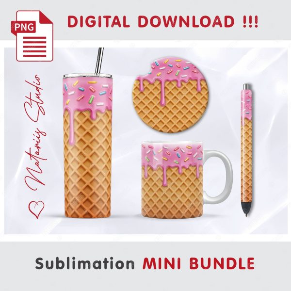 Dripping Donut Glaze Mini Bundle. Tumbler, Mug, Pen, Coaster. For Cheap