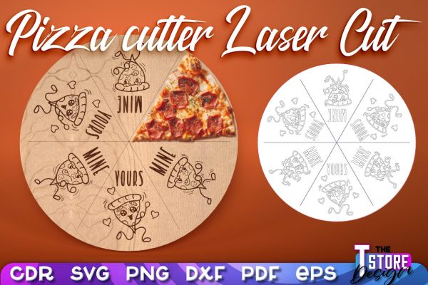 Pizza Cutter Laser Cut | Kitchen Design | Pizza Board Game | CNC Files Cheap