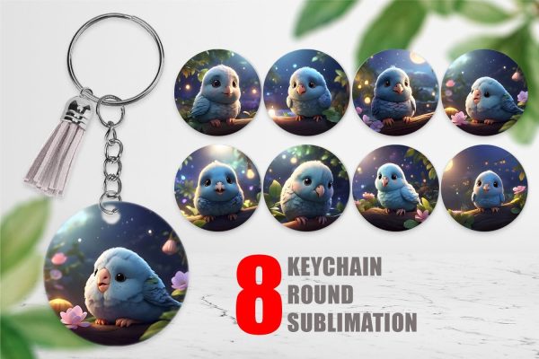 Keychain Blue Bird Cute Online Hot Sale