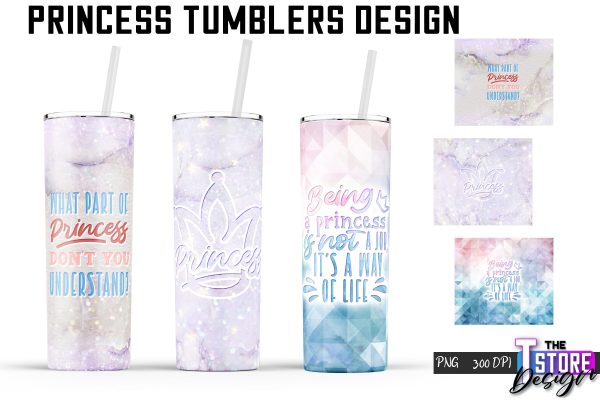 Princess Tumblers | Princess Tumbler Sublimation | PNG 20 Oz | Tumbler Wrap Supply
