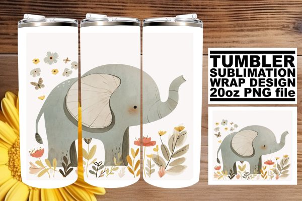 Boho Springtime Critters Tumbler Design - 20oz Sublimation Discount