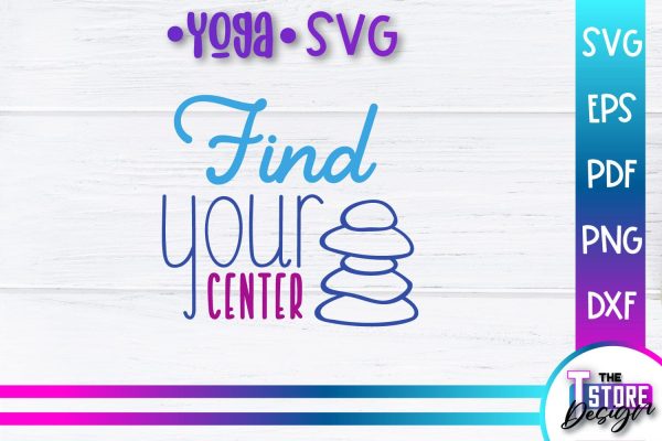 Yoga Quotes SVG Design | Sport SVG | Meditation Quotes | SVG File v.1 on Sale