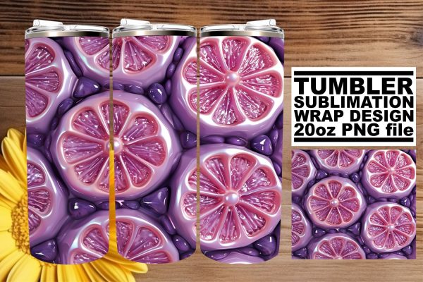 Colorful Fruits 20oz Tumbler Wrap Sublimation Art Online now