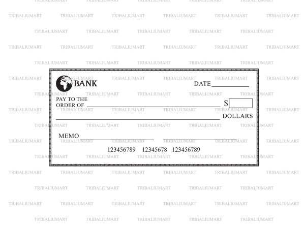 Blank check (business cheque design) Online now