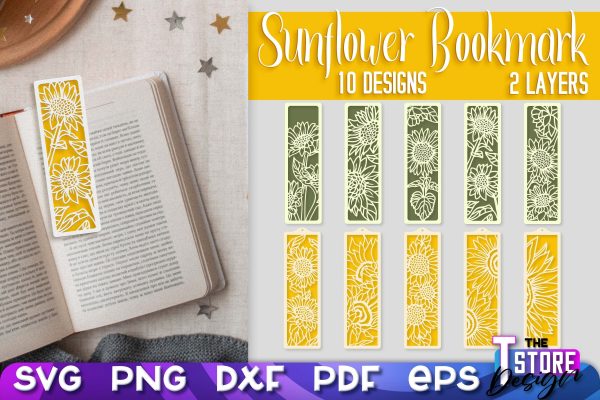 Sunflower Bookmark SVG | Summer Bookmark SVG | Book Lover Hot on Sale