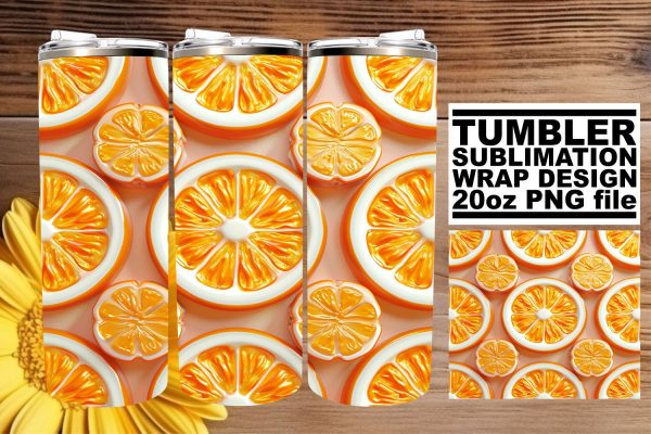 Colorful Spring Fruits Tumbler Wrap Sublimation Design Sale
