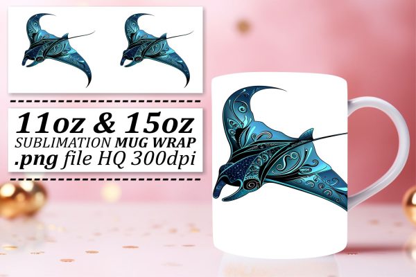 Vibrant Marine Life Sublimation Art, Coastal Ocean Fish Sublimation Pattern Supply