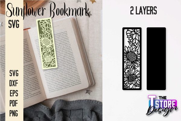 Sunflower Bookmark SVG | Summer Bookmark SVG | Book Lover Online now