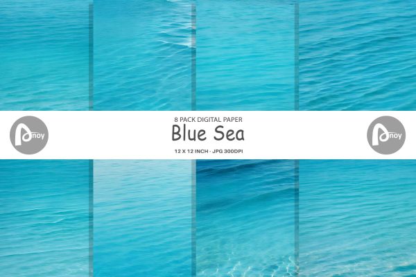 Digital Paper Blue Sea Online