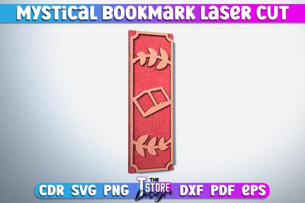 Mystical Bookmark Laser Cut | Mystical Symbol Laser Cut Design | CNC Files Hot on Sale
