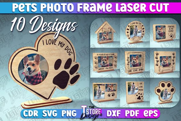 Pets Photo Frame Laser Cut | Photo Frame Design | CNC File Supply