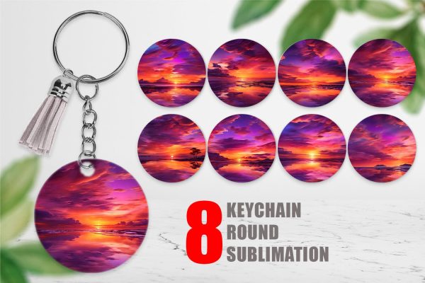 Keychain Sunset Landscape For Sale