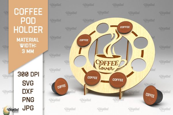 Coffee Pod Holder Laser Cut. Capsule Holder SVG Online Hot Sale