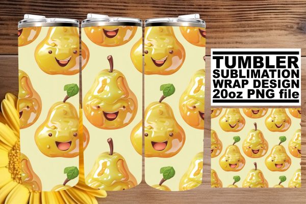 Bright Fruit Pattern 20oz Tumbler Wrap For Cheap