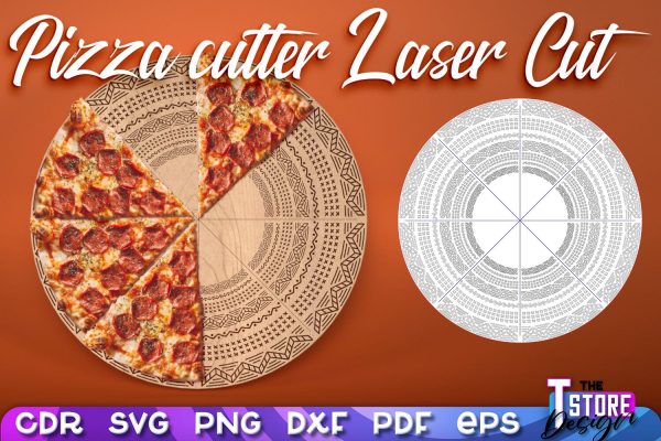 Pizza Cutter Laser Cut | Kitchen Design | Pizza Board Game | CNC Files Online Sale