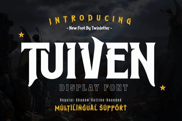 Tuiven - Movie Display Font Discount