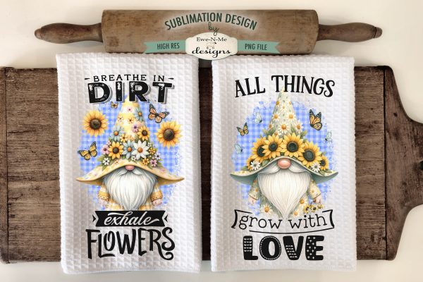 Gardening Gnomes Sublimation Kitchen Towel Designs For Cheap