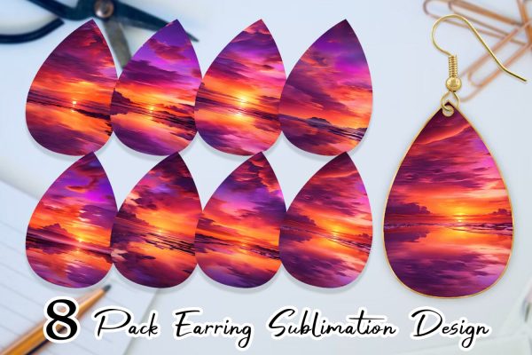 Earring Sunset Landscape Discount