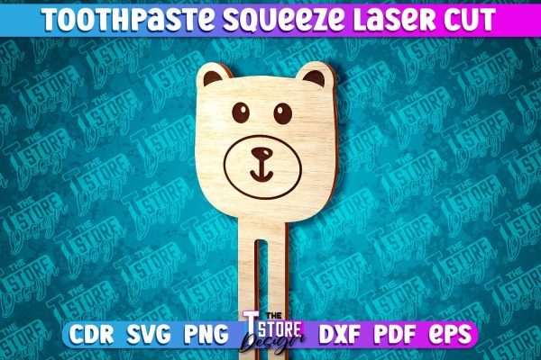 Bear Toothpaste Squeezer Laser Cut | Laser Cut SVG Design Discount