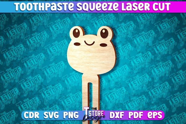 Frog Toothpaste Squeezer Laser Cut | Laser Cut SVG Design on Sale