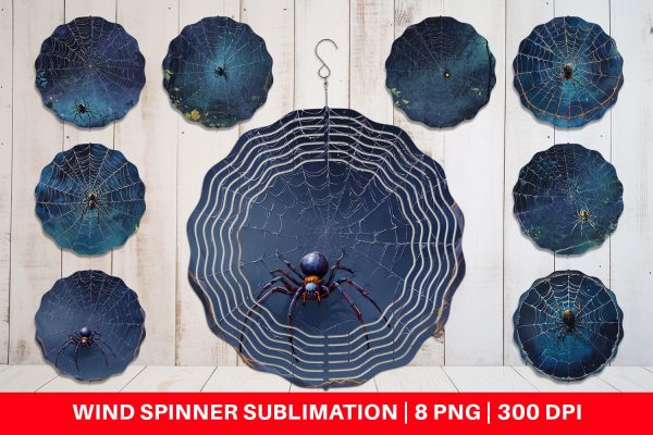 Wind Spinner Spooky Spider Web Hot on Sale