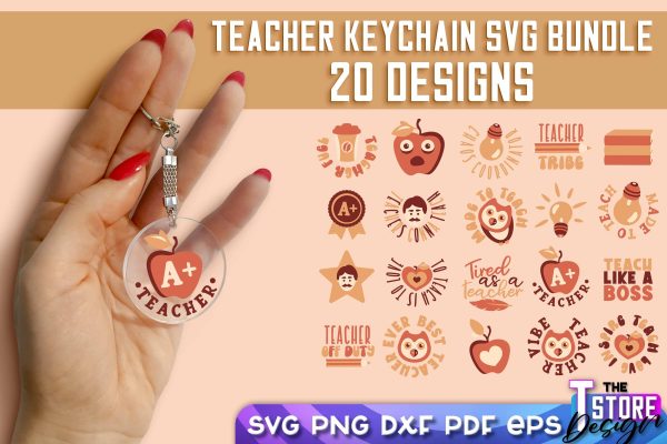 Teacher Keychain SVG Design | Funny Quotes SVG Design | School SVG Online now