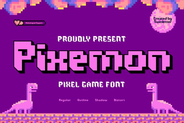 Pixemon - Pixel Game Font For Cheap
