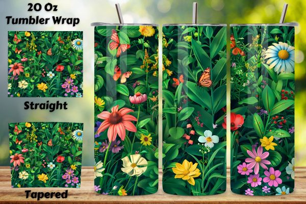 Spring Blossom Seamless Tumbler Wrap, Spring Vibes, 3D PNG Online Hot Sale