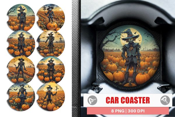 Car Coaster Watercolor Scarecrow For Discount
