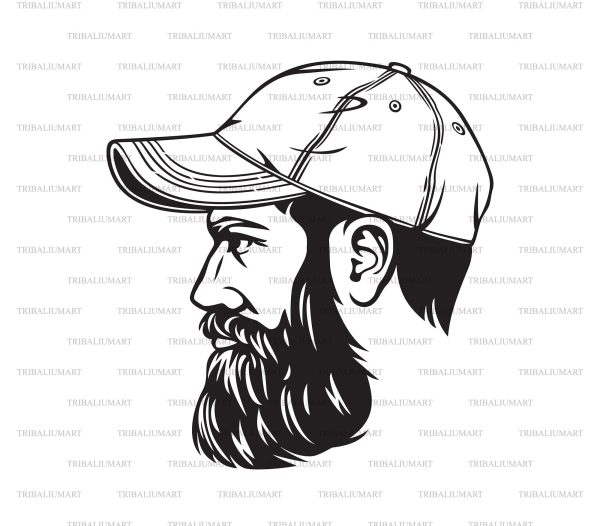 Hipster Fashion Man with Baseball Cap and Beard Sale