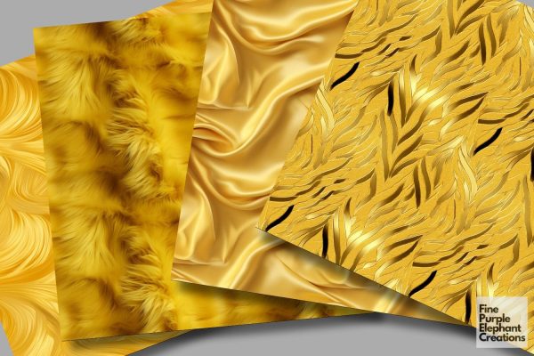 Yellow Glam Digital Paper | Luxury Glitter Art Deco Cheap - Image 4