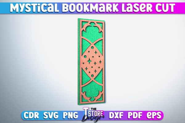 Mystical Bookmark Laser Cut | Mystical Symbol Laser Cut Design | CNC Files For Cheap