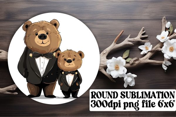 Cute Mama Bear Sublimation Keychain, Lovely Mother s Day Design Online Hot Sale
