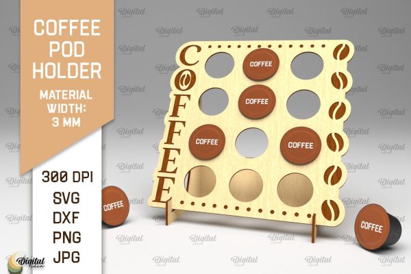 Coffee Pod Holder Laser Cut. Capsule Holder SVG Hot on Sale