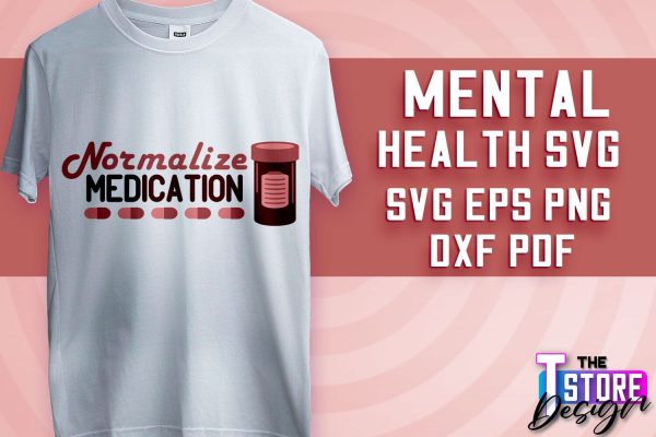 Mental Health SVG | Motivational Quotes Design | Funny SVG v.2 on Sale