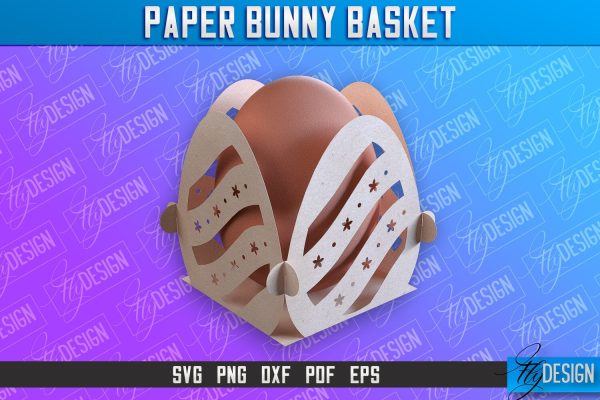 Easter Paper Bunny Basket | Paper Egg Holder | Easter Design on Sale