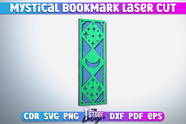 Mystical Bookmark Laser Cut | Mystical Symbol Laser Cut Design | CNC Files Discount