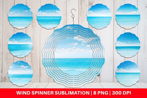Wind Spinner Summer Blue Beach Online now
