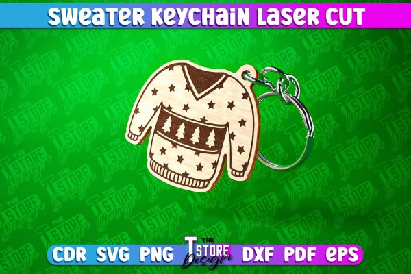 Sweater Keychain Laser Cut | Keychain Laser Cut Design | CNC Files Online Hot Sale