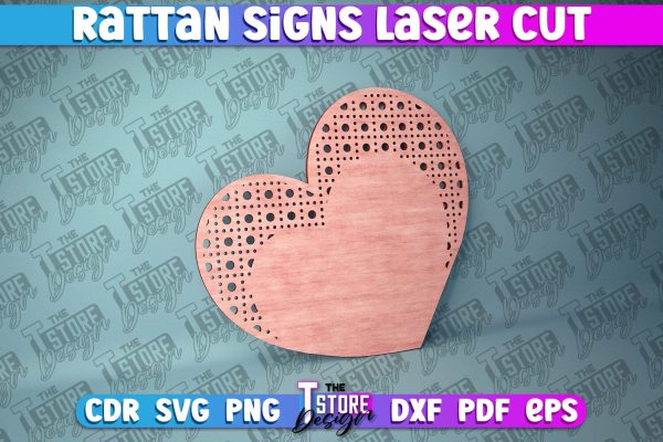 Rattan Sign Laser Cut | Laser Cut Design | CNC Files For Discount