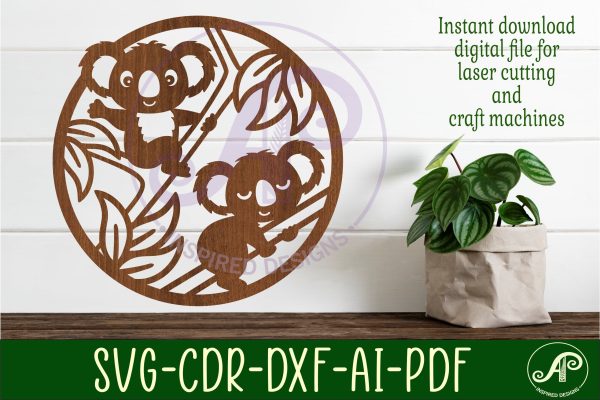 koala wall art sign, SVG file. vector file For Discount