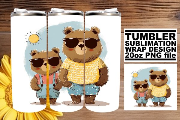 Mother s Day Blessings Mama Bear Sublimation Cup Wrap - Celebrate Mom s Love Online