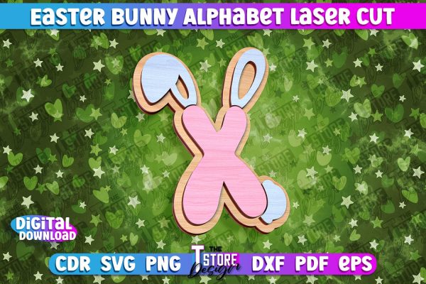 Easter Alphabet Laser Cut | Easter Design | CNC Files For Discount