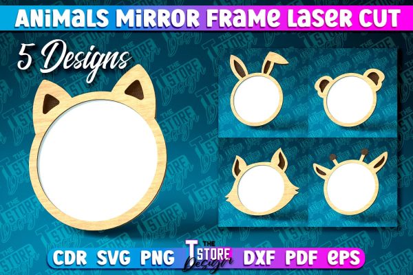Animals Mirror Frame Laser Cut | Home Design Laser Cut Design | CNC Files Online Hot Sale